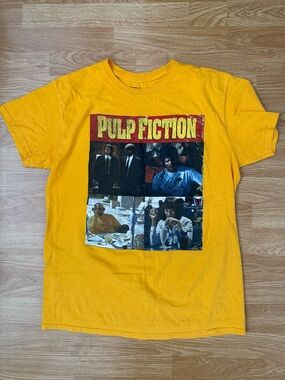 Pulp Fiction Yellow Graphic Tee - Classic Movie Shirt